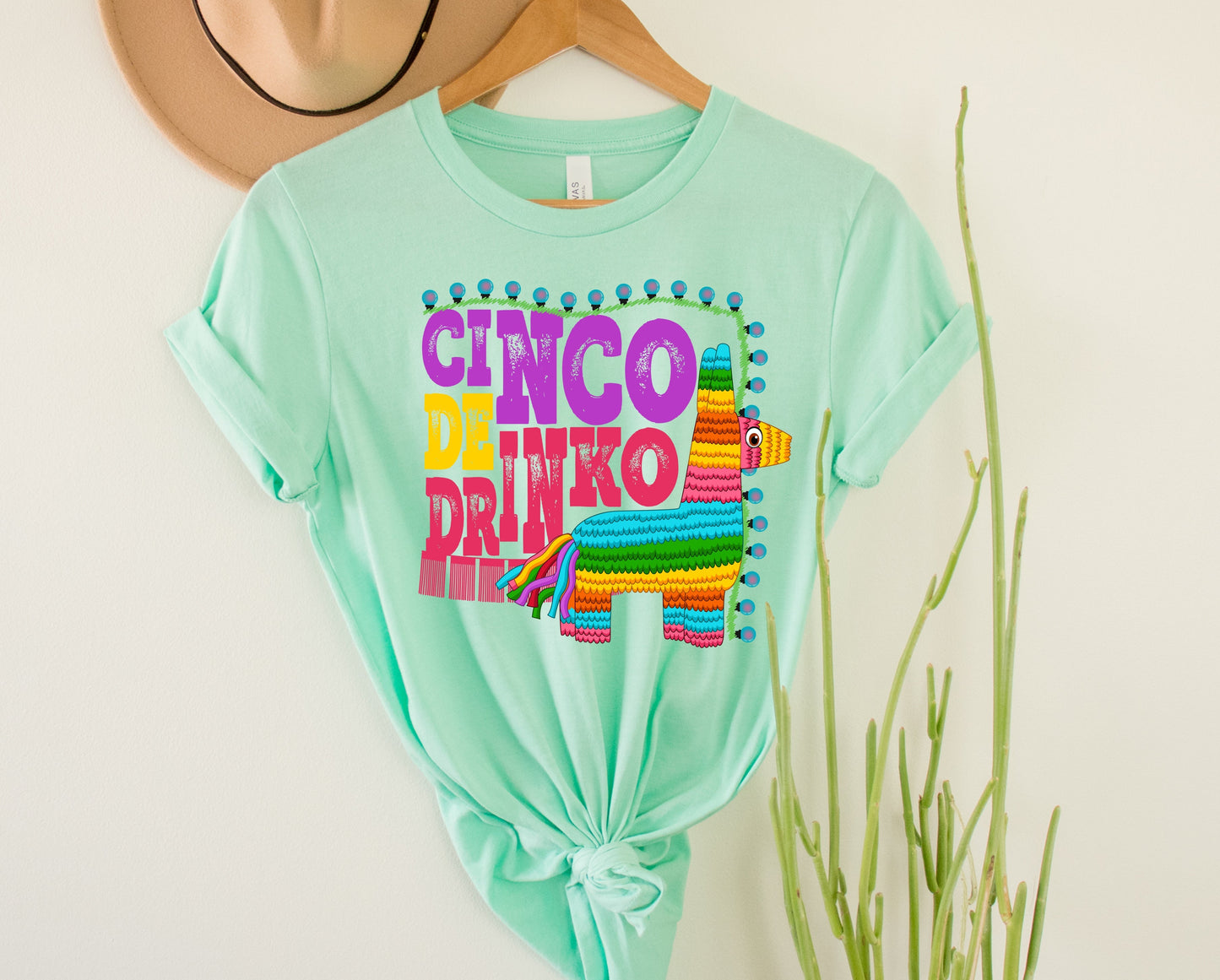 Wholesale Cinco De Drinko Graphic Tee - White
