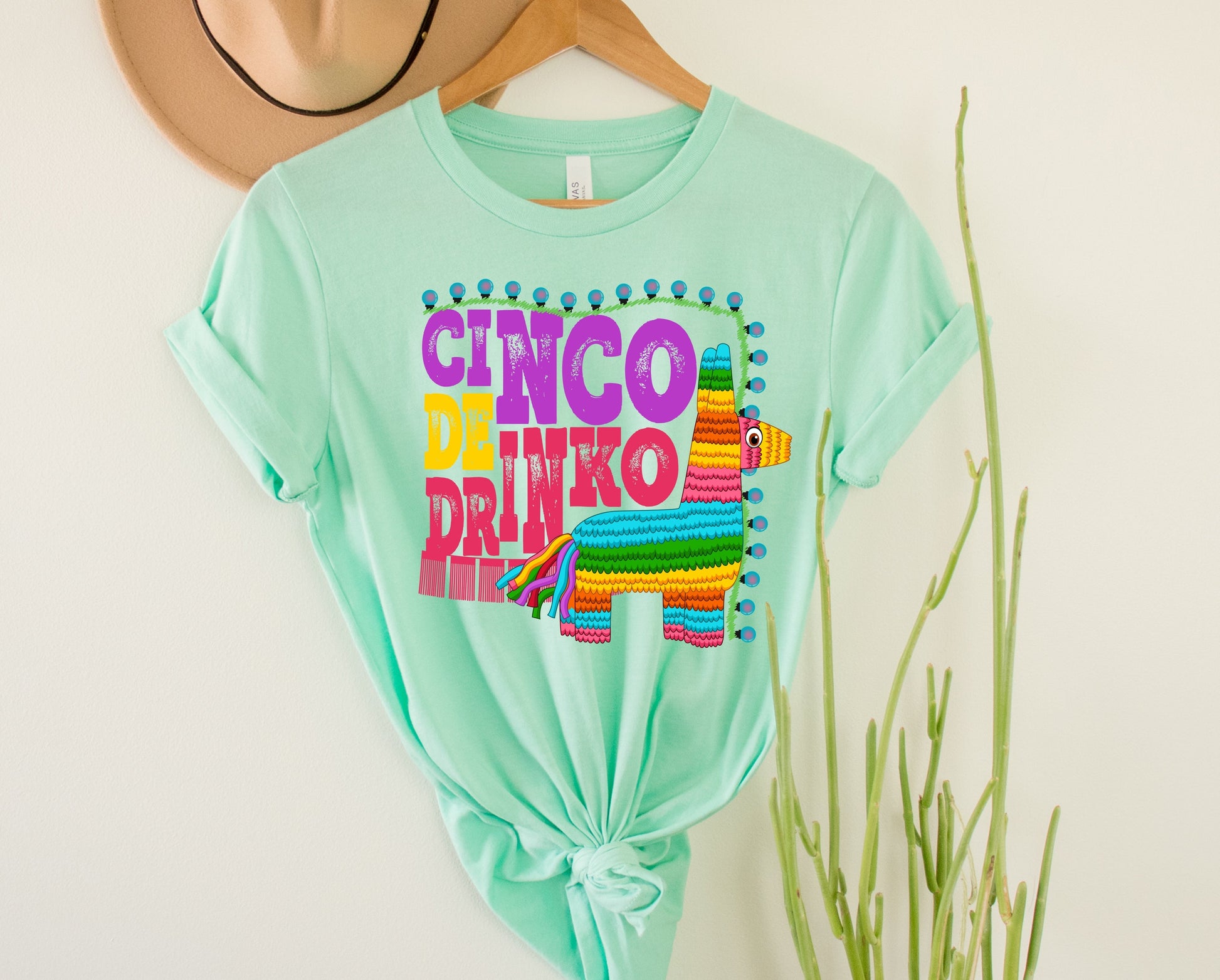 Wholesale Cinco De Drinko Graphic Tee - White