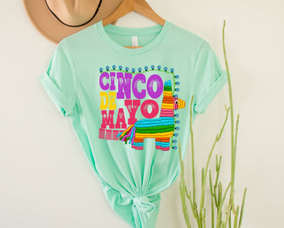 Wholesale Cinco De Mayo Graphic Tee - White