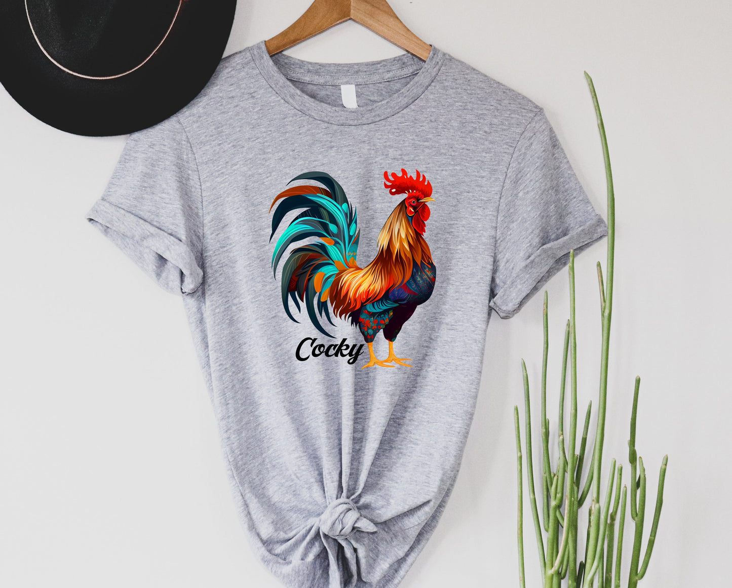 Wholesale Cocky Graphic Tee - Tan