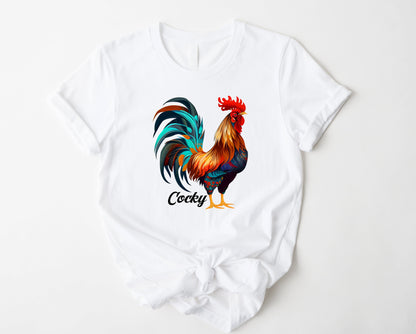 Wholesale Cocky Graphic Tee - White