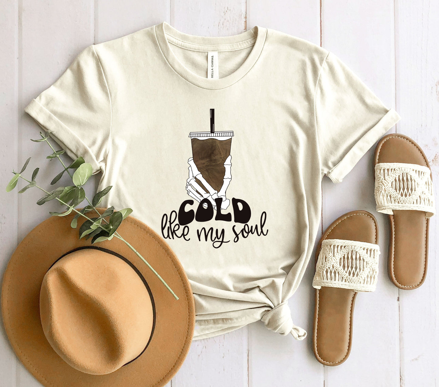 Wholesale Cold Like My Soul Graphic Tee - Heathered Sand