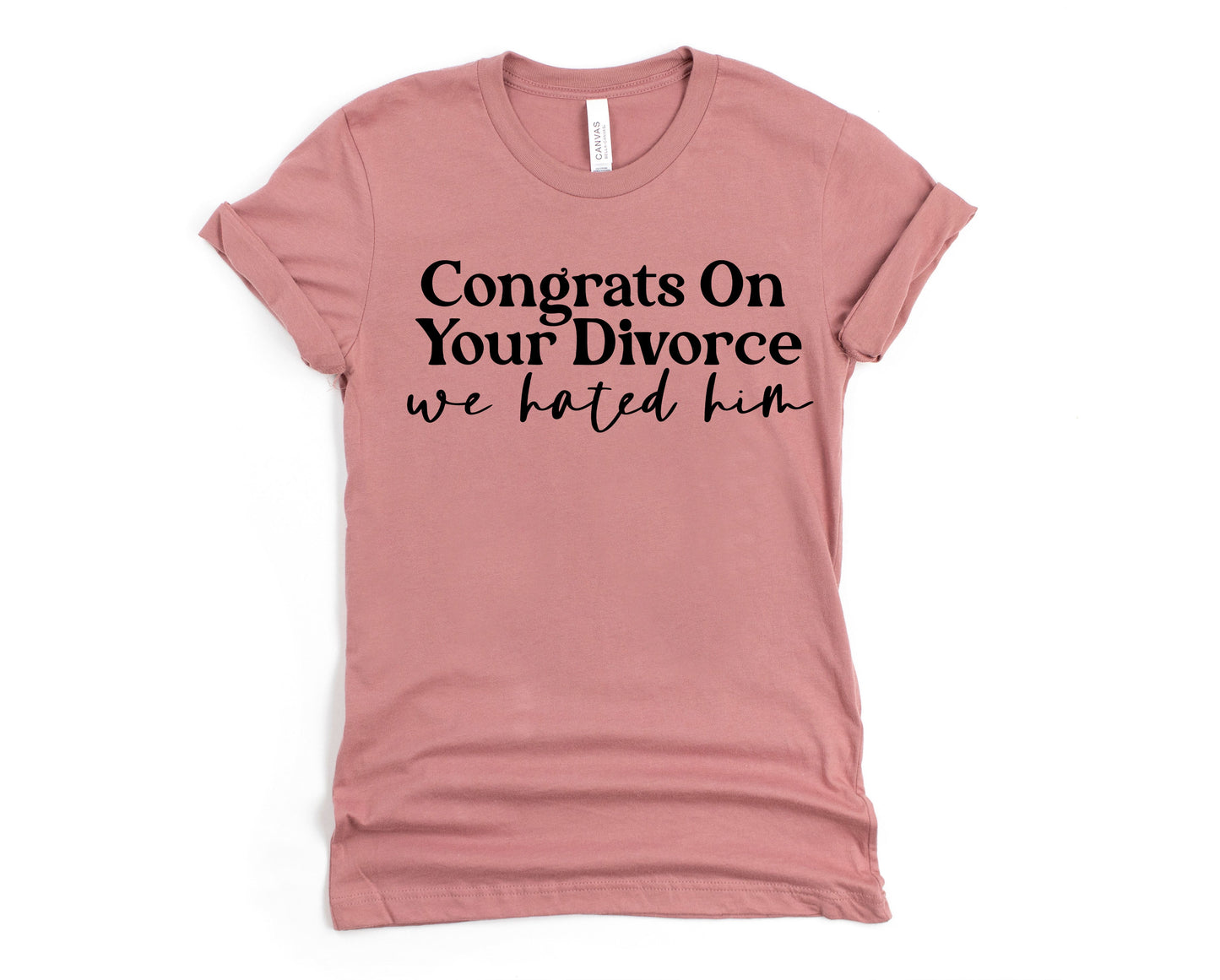 Wholesale Congrats on Your Divorce Graphic Tee - Mauve