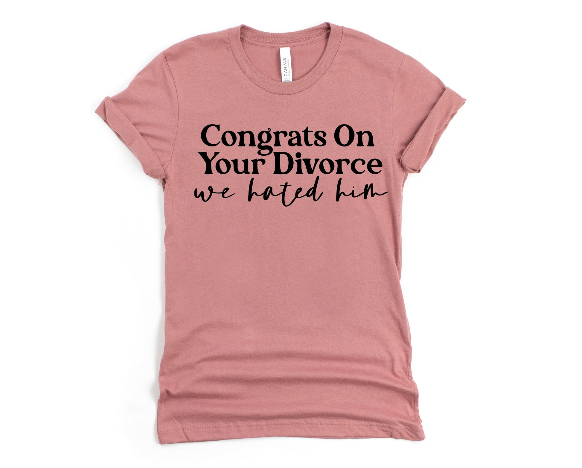 Wholesale Congrats on Your Divorce Graphic Tee - Mauve