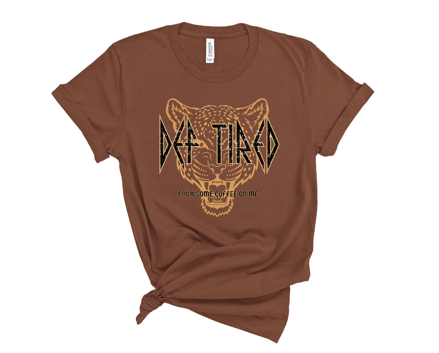 Wholesale Def Tired Graphic Tee - Heather Sand