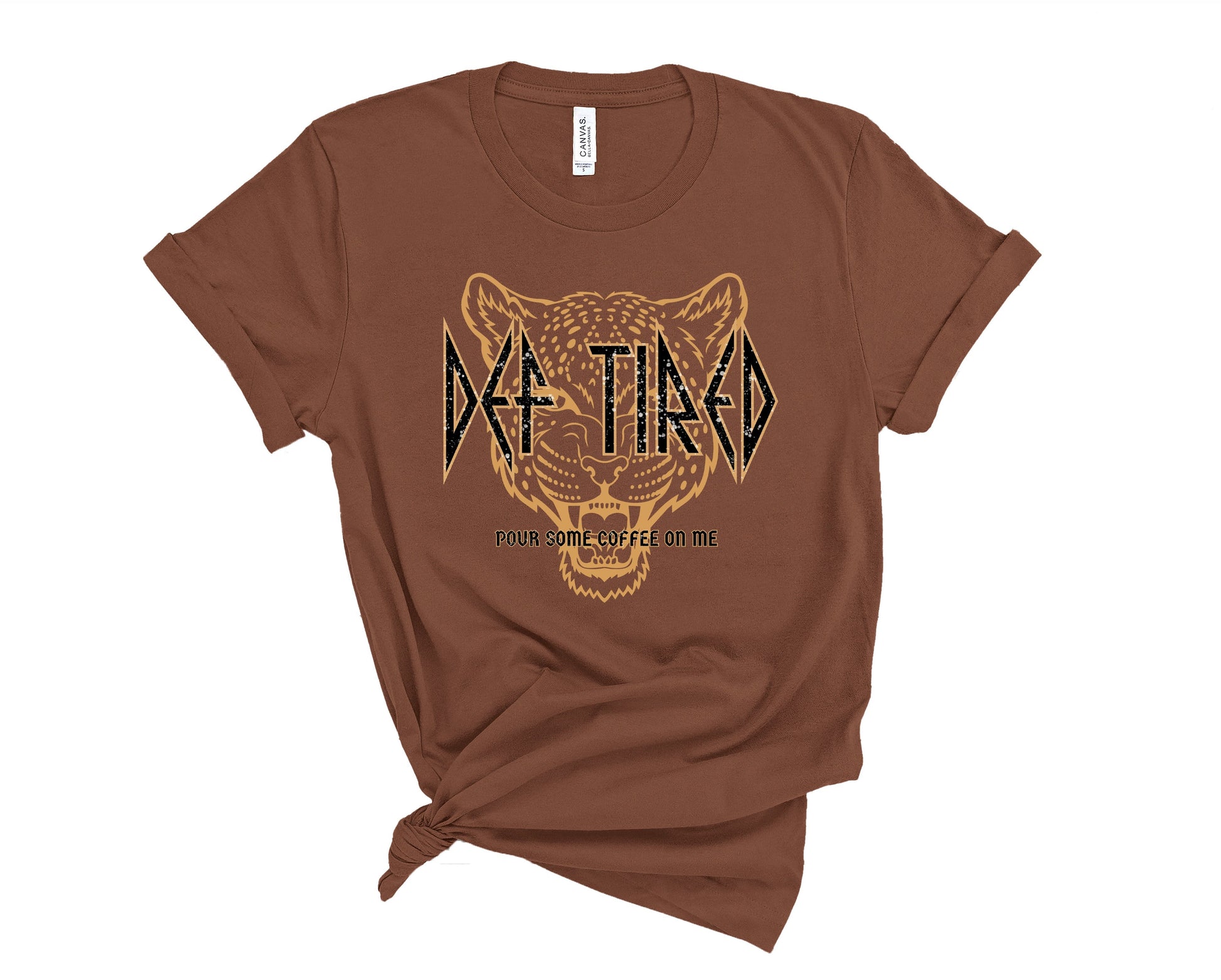 Wholesale Def Tired Graphic Tee - Heather Sand