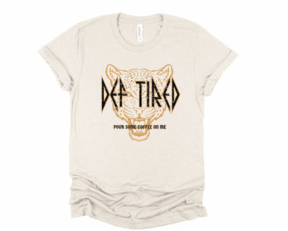 Wholesale Def Tired Graphic Tee - Chestnut