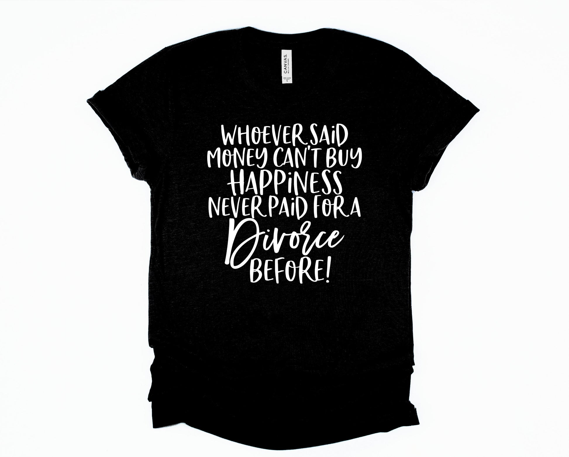 Wholesale Divorce Graphic Tee - Black