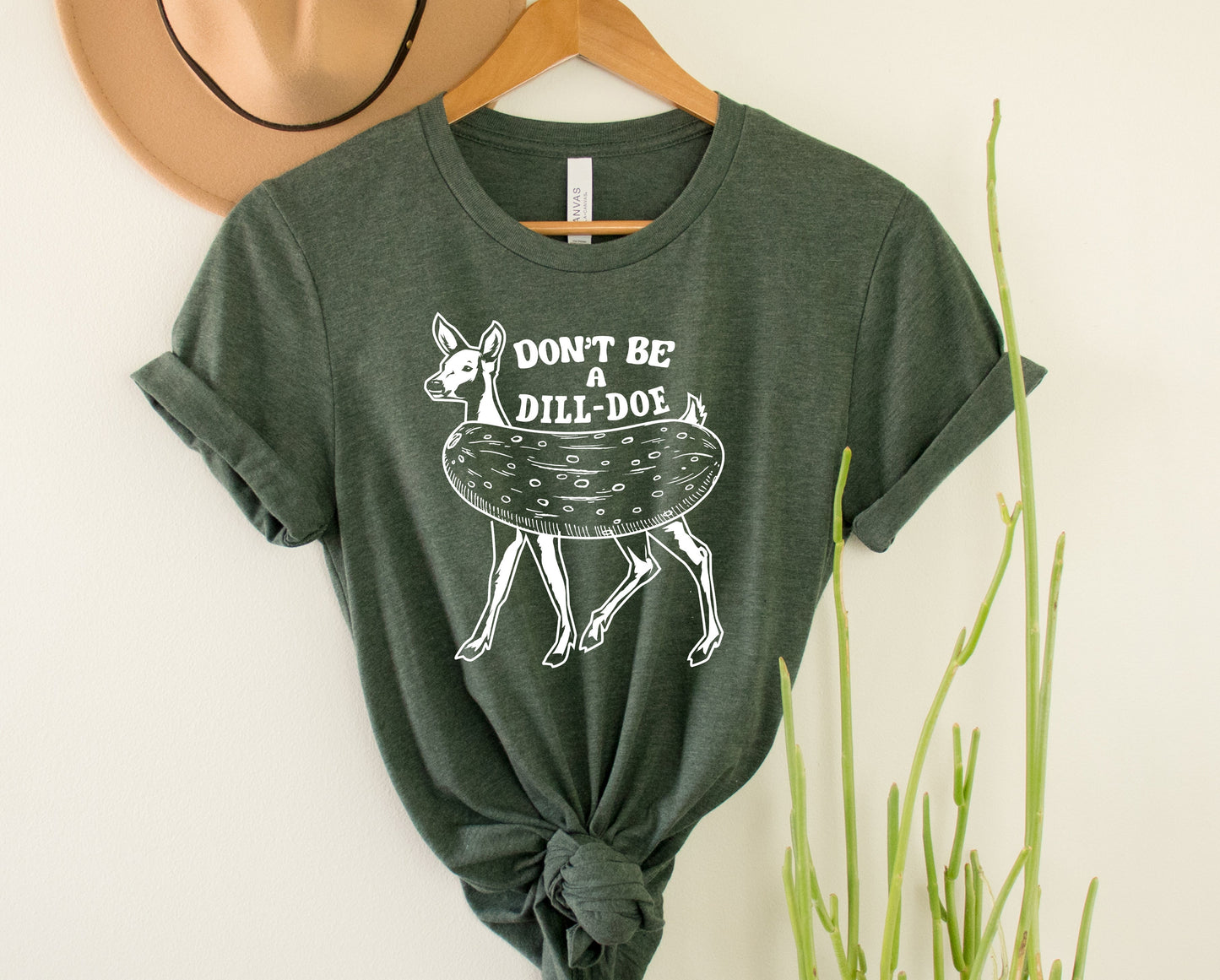 Wholesale Don't Be a Dill Doe Graphic Tee - Forest
