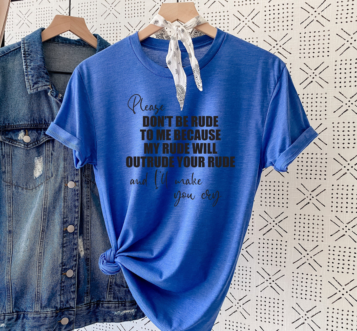 Wholesale Don't Be Rude Graphic Tee - Black