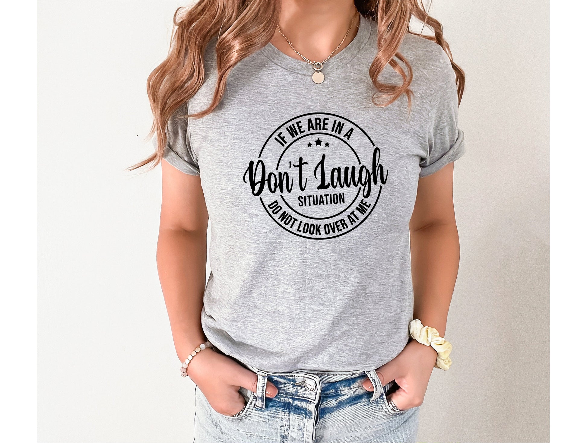 Wholesale Don't Look Over at Me Graphic Tee - Fuschia Tee