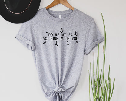 Wholesale Do Re Mi Graphic Tee - Heather Grey