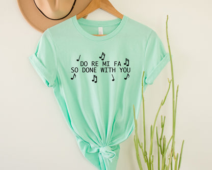 Wholesale Do Re Mi Graphic Tee - Heather Purple