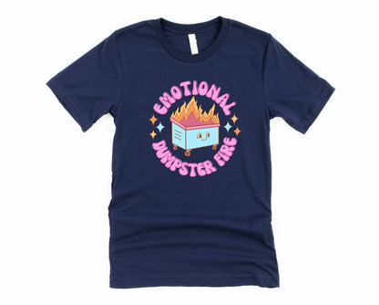Wholesale Emotional Dumpster Fire Graphic Tee - Mint