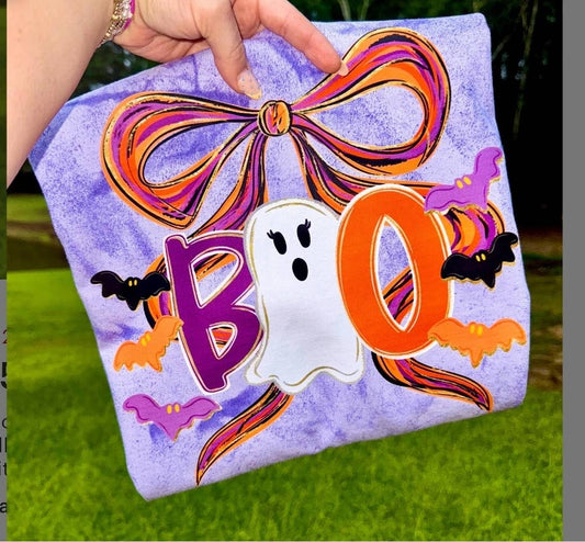 Boo halloween tie dye graphic tee