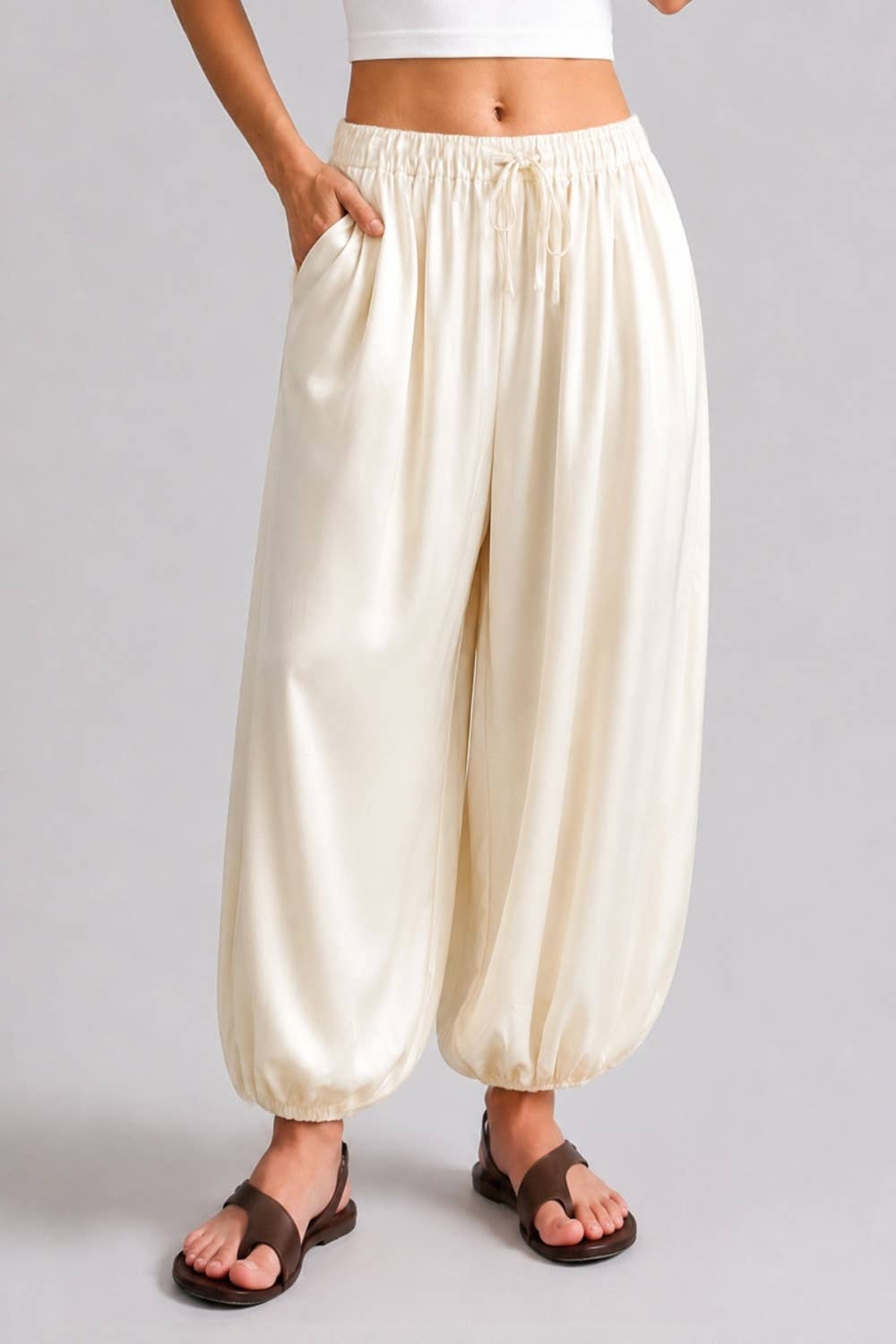 Miss Love Balloon Crepe Pants