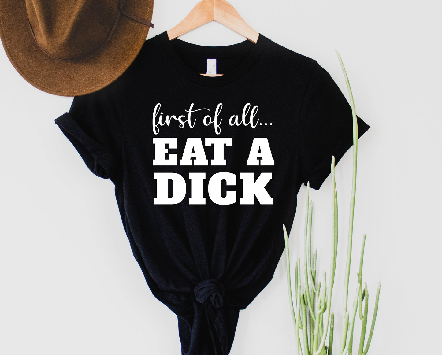 Wholesale Eat a D*ck Graphic Tee - Black