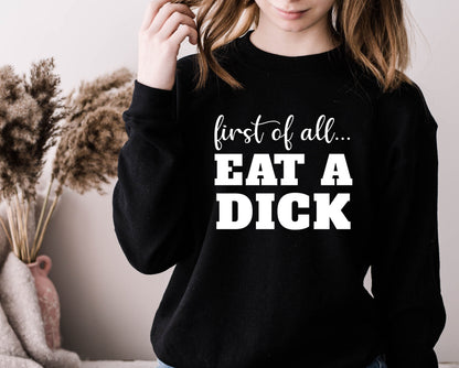Wholesale Eat a D*ck Sweatshirt - Heather Grey Sweatshirt