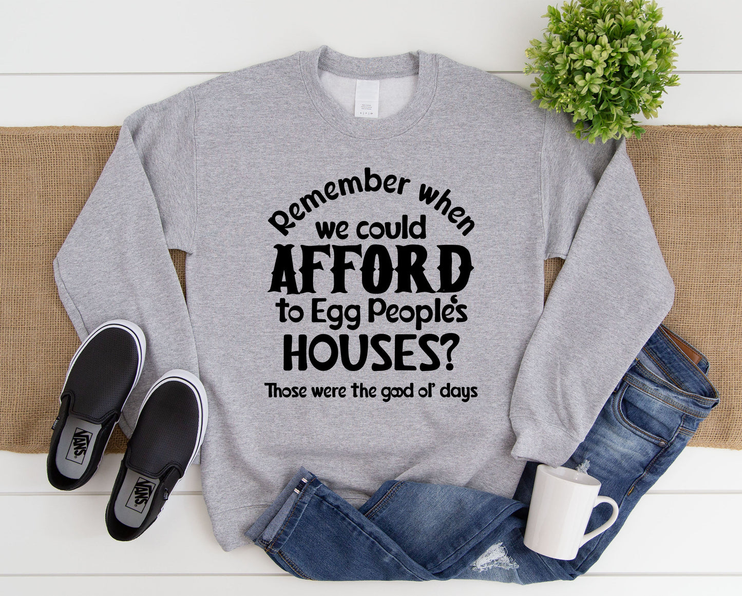 Wholesale Egg Houses Graphic Tee - White Sweatshirt