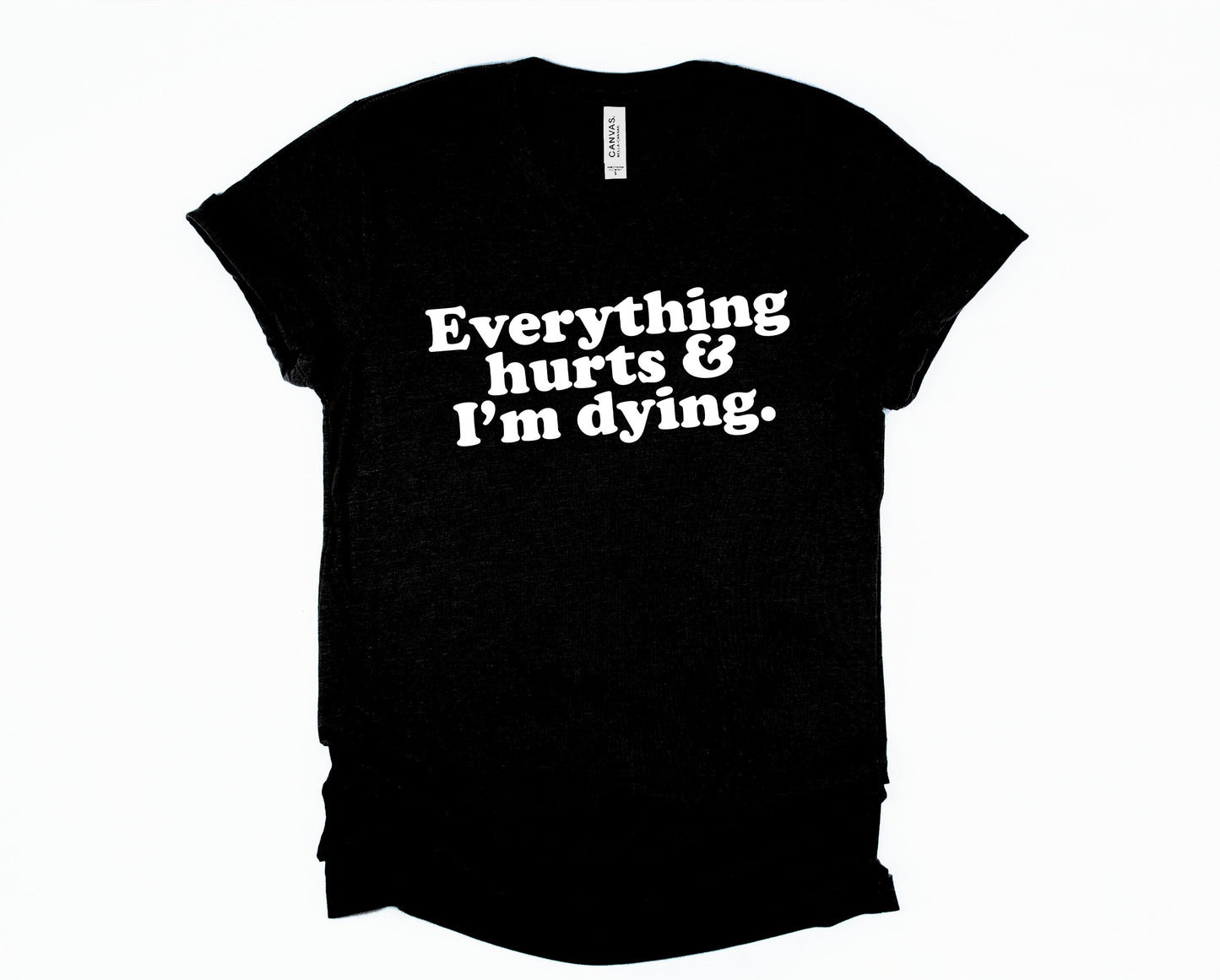 Wholesale Everything Hurts Graphic Tee - Black