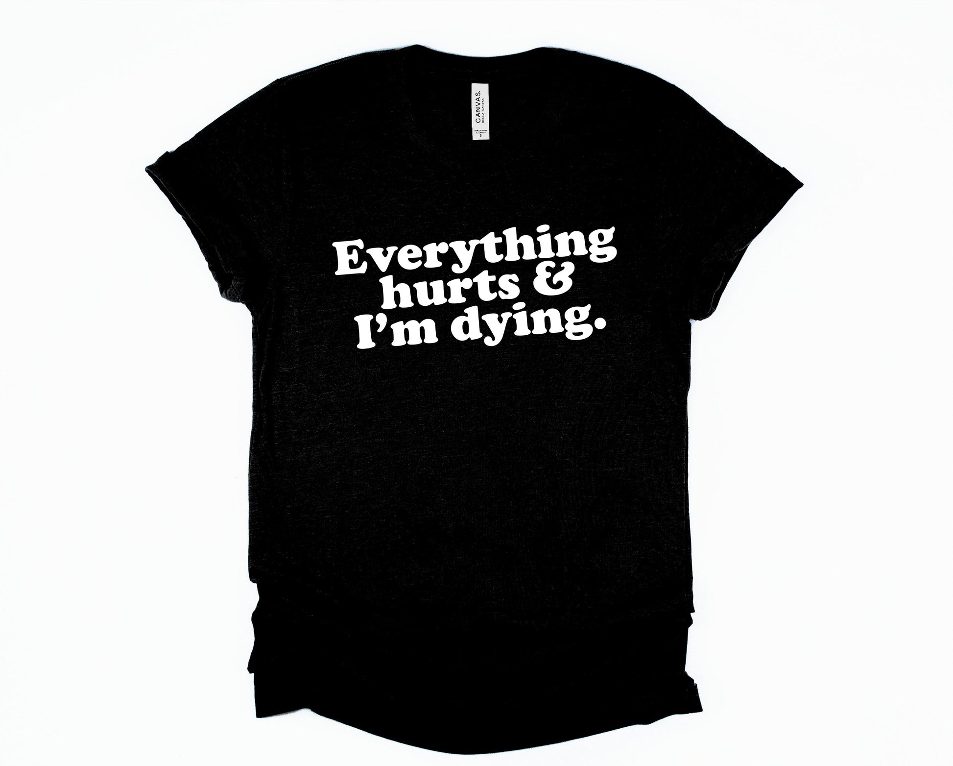 Wholesale Everything Hurts Graphic Tee - Black