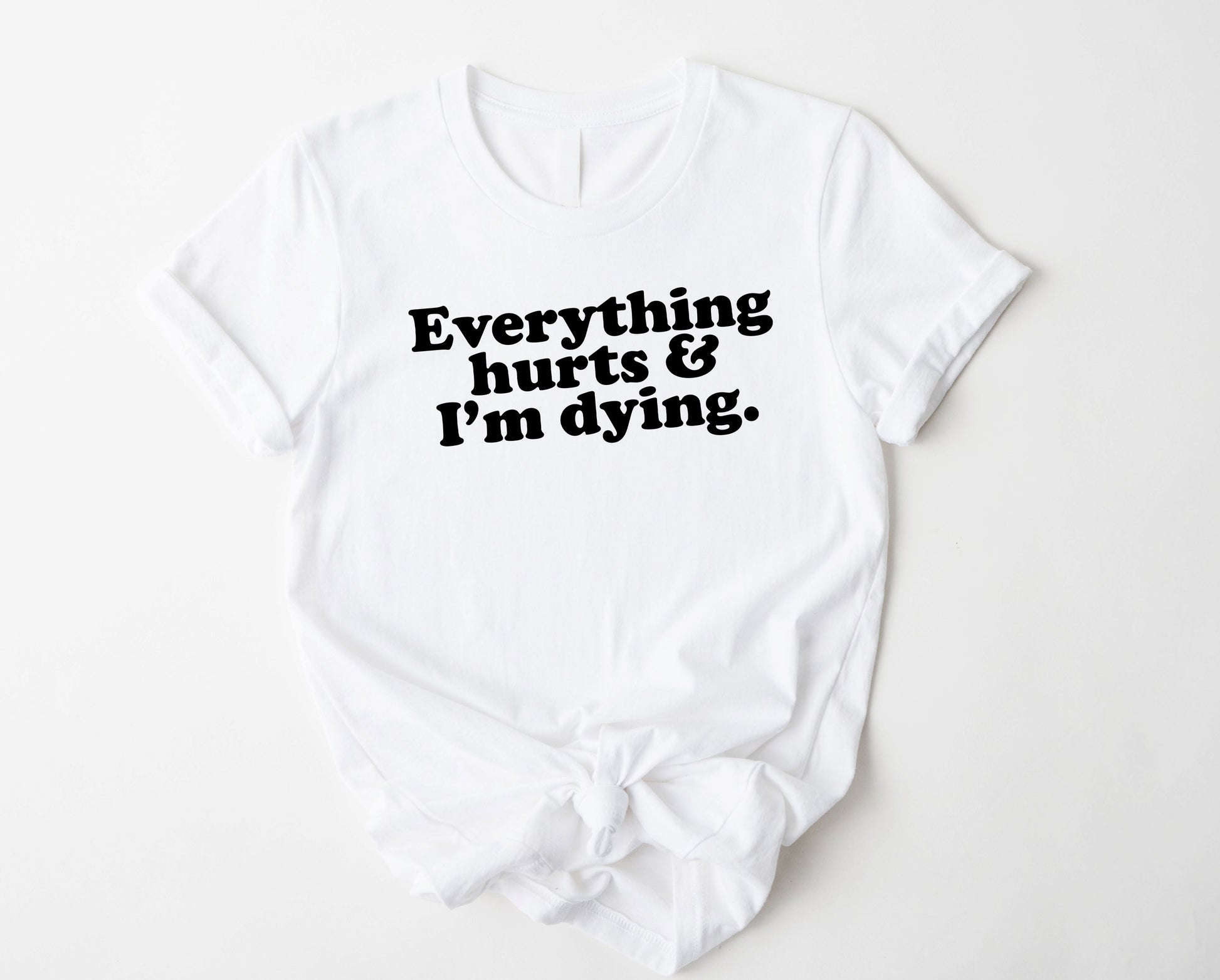 Wholesale Everything Hurts Graphic Tee - White