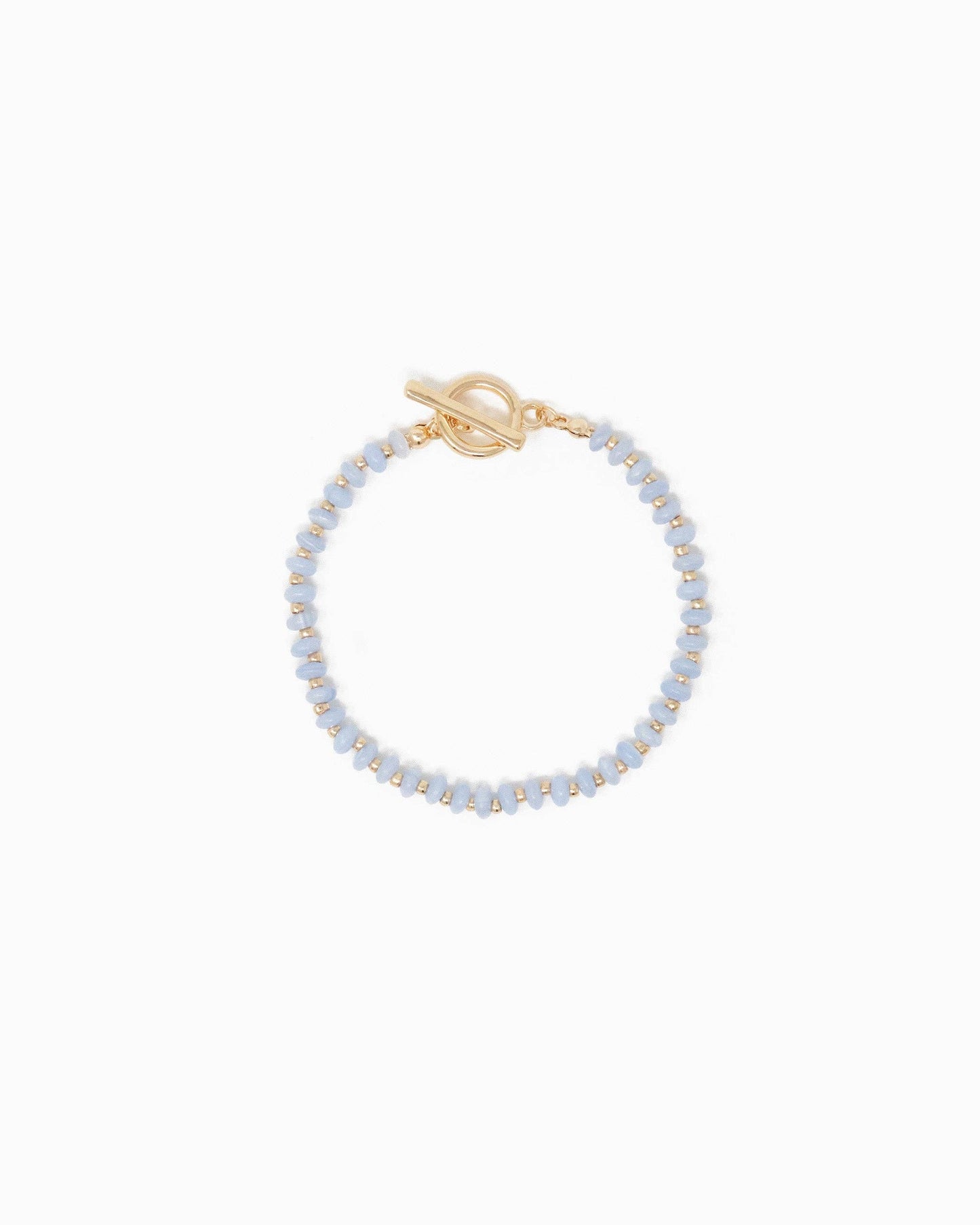 Natural Stone Gold Toggle Bracelet