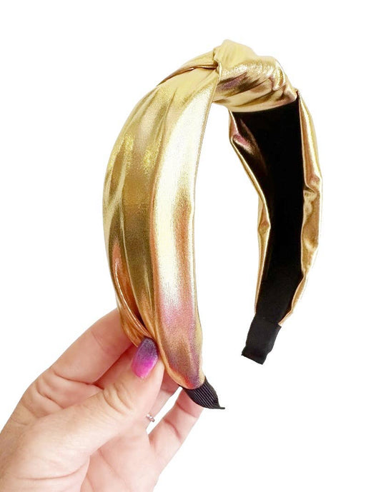 Gold metallic headband