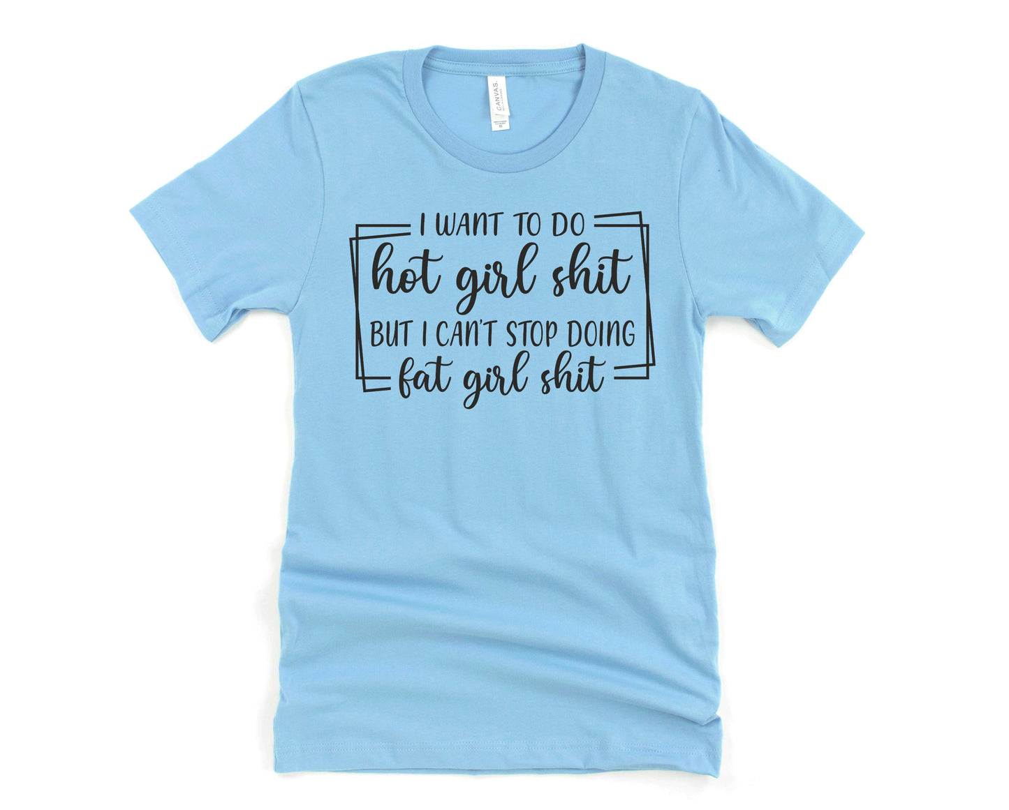 Wholesale Fat Girl Shit Graphic Tee - Ocean
