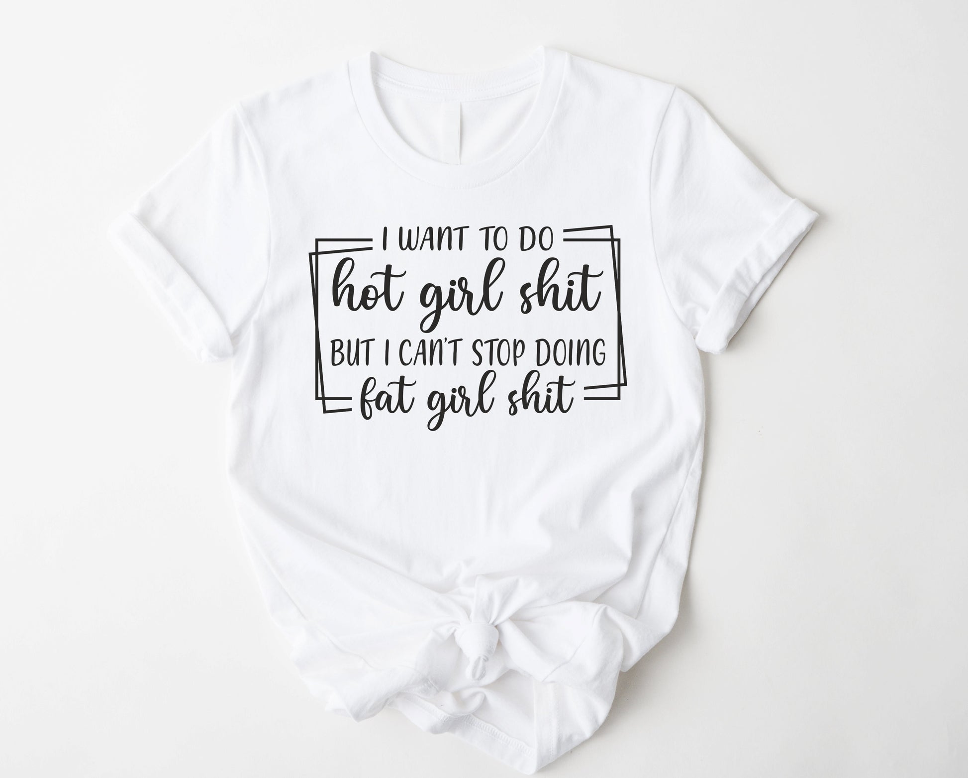 Wholesale Fat Girl Shit Graphic Tee - Heather Purple