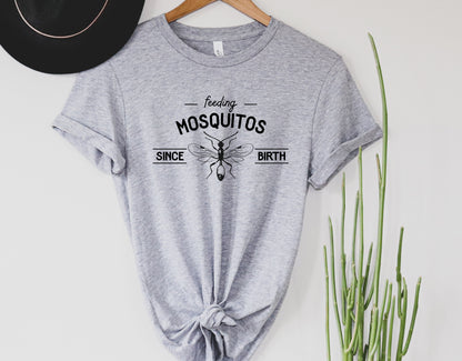 Wholesale Feeding Mosquitos Graphic Tee - Heather Grey