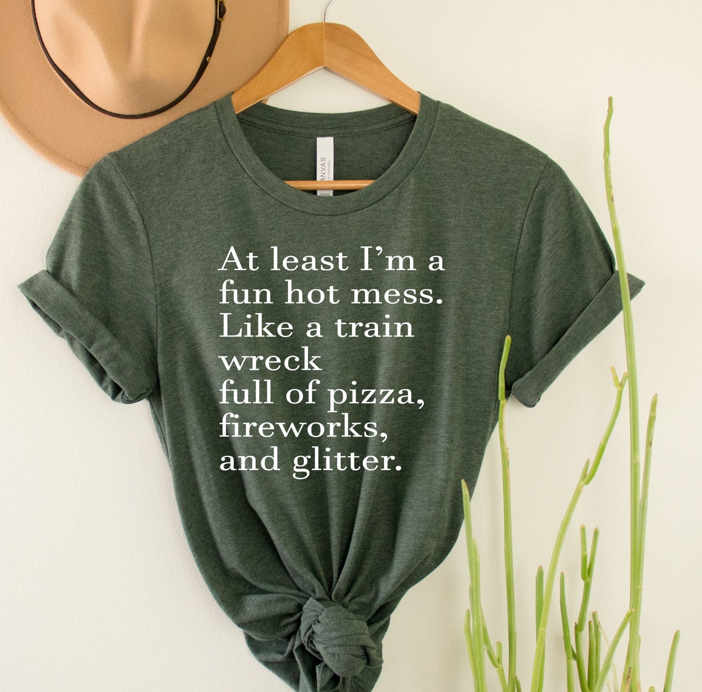 Wholesale Fun Hot Mess Graphic Tee - Mint
