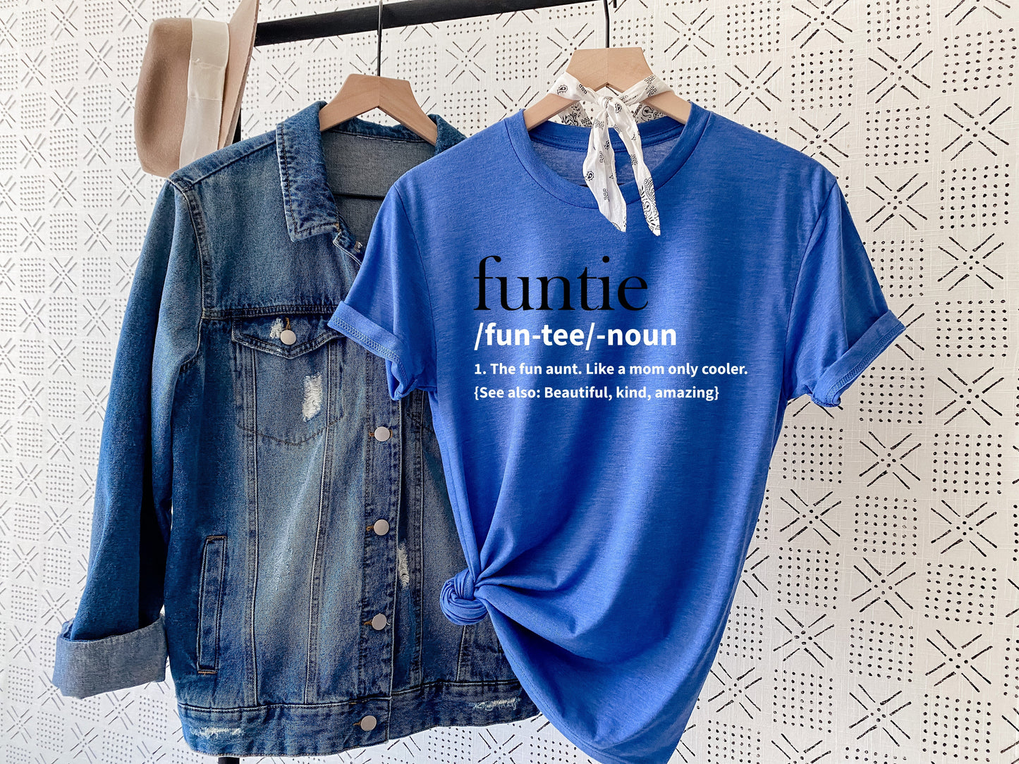 Wholesale Funtie Graphic Tee - Blue