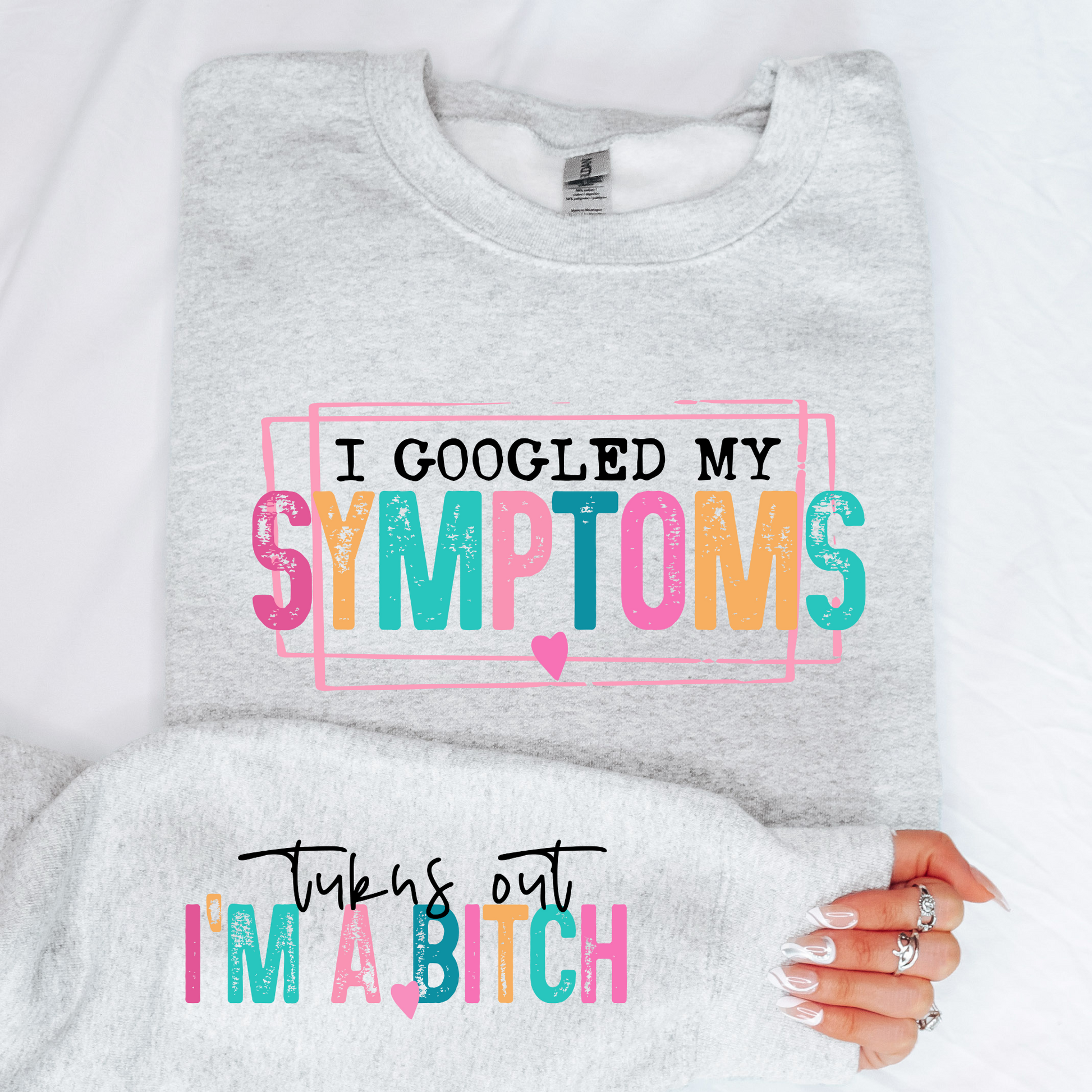Wholesale Googled my symptoms - Ash Sweatshirt