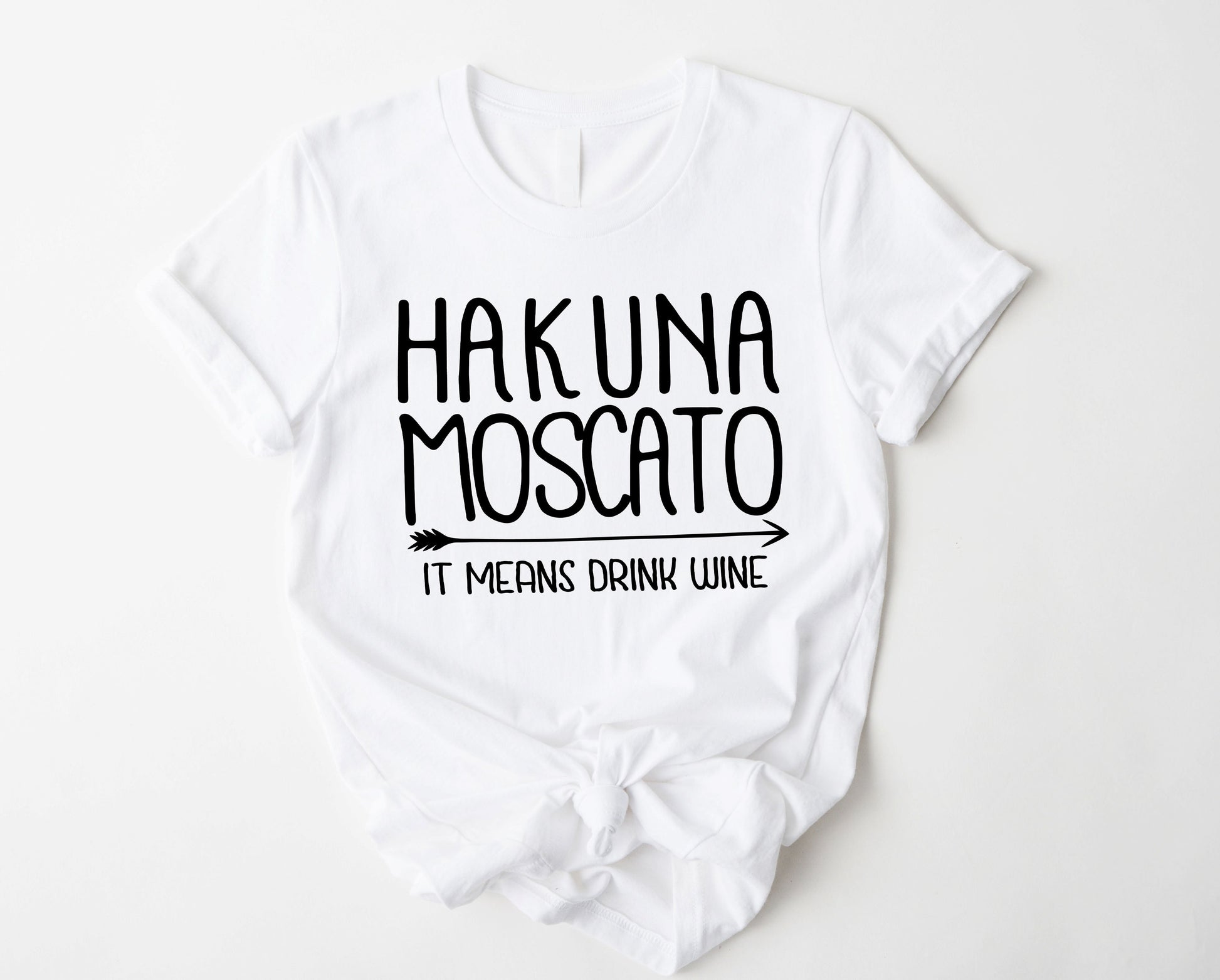 Wholesale Hakuna Mascato Graphic Tee - White