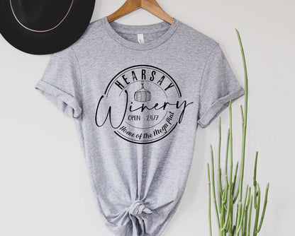 Wholesale Hearsay Winery Graphic Tee - Grey Tshirt