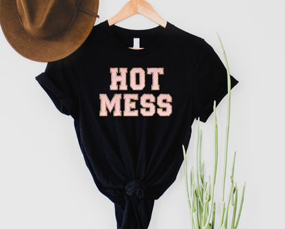 Wholesale Hot Mess Graphic Tee - Black