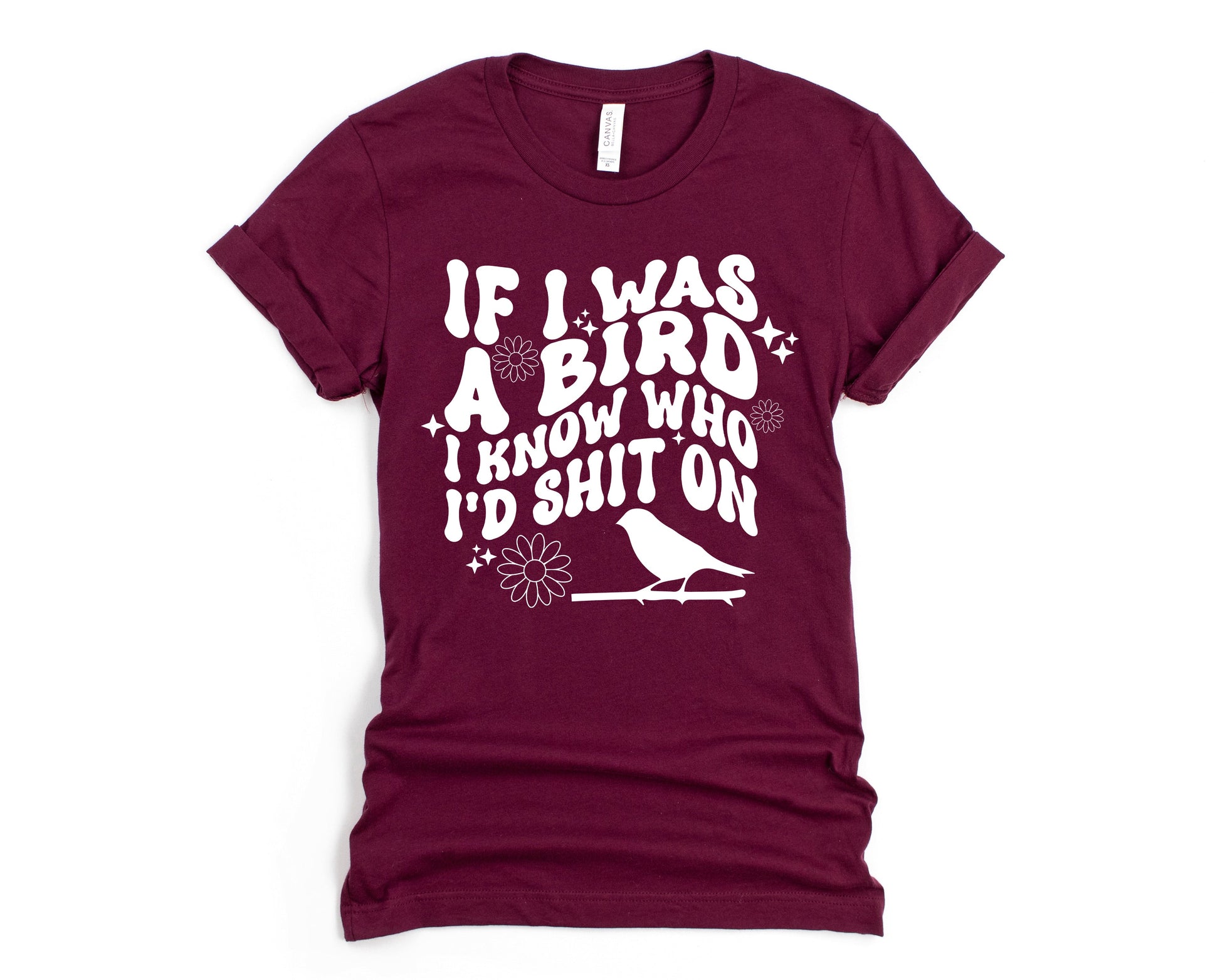 Wholesale If I was a bird Graphic Tee - Olive