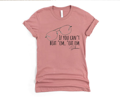 Wholesale Can't beat em Eat em Graphic Tee - Heather Sand