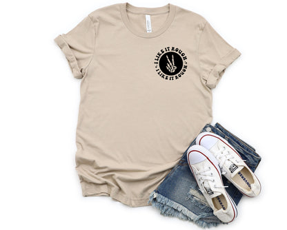 Wholesale I Like it Rough Graphic Tee - Grey