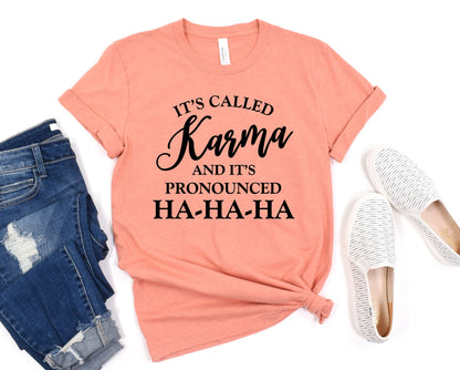 Wholesale It's Called Karma Graphic Tee - Grey