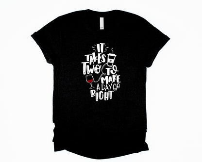 Wholesale It Takes Two Graphic Tee - White