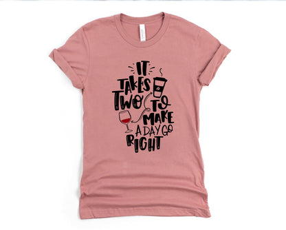 Wholesale It Takes Two Graphic Tee - Sand