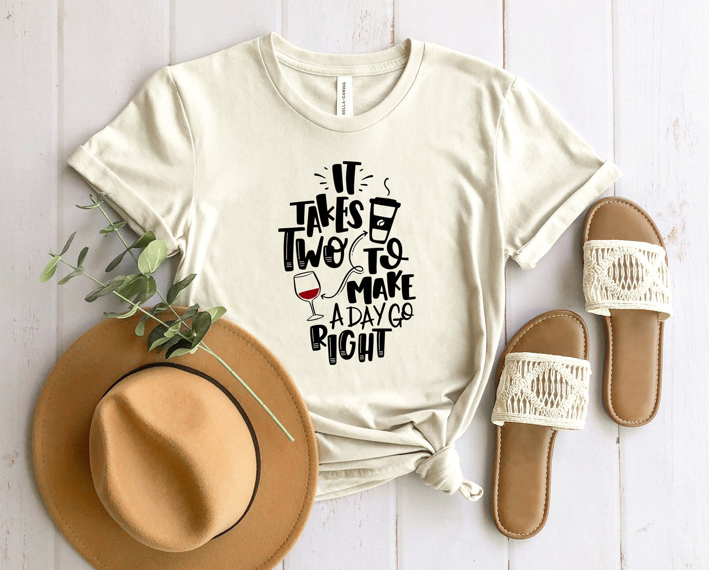 Wholesale It Takes Two Graphic Tee - Mauve