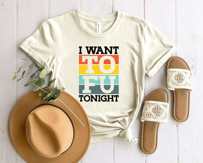 Wholesale I Want Tofu Tonight Graphic Tee - Sand
