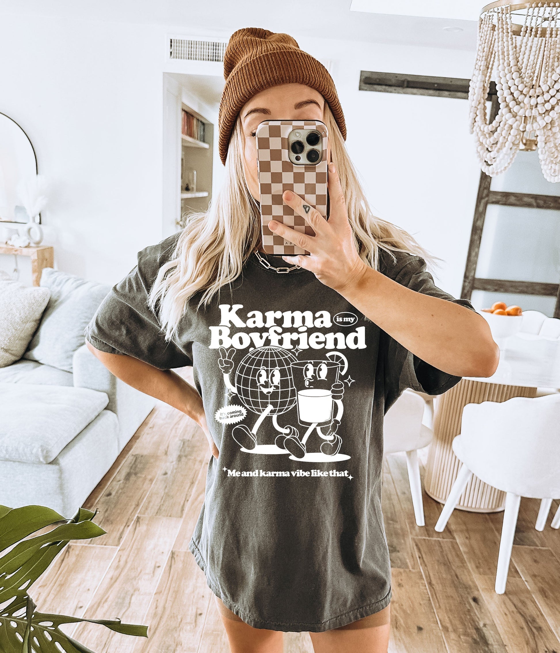 Wholesale Karma is my Boyfriend Graphic Tee - CC Grey