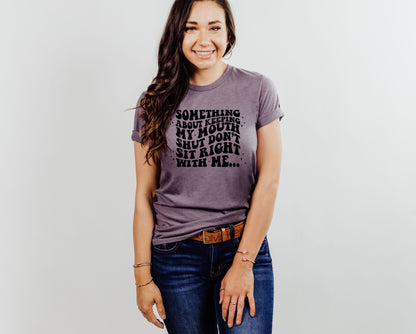 Wholesale Keeping My Mouth Shut Graphic Tee - White