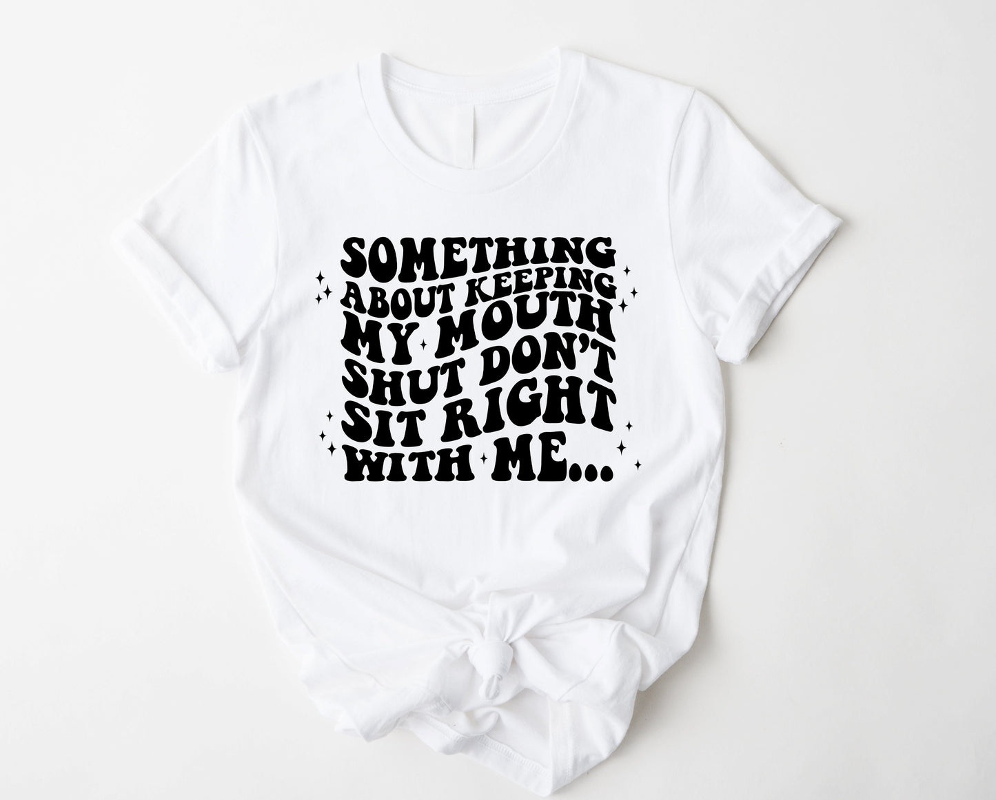 Wholesale Keeping My Mouth Shut Graphic Tee - Heather Purple