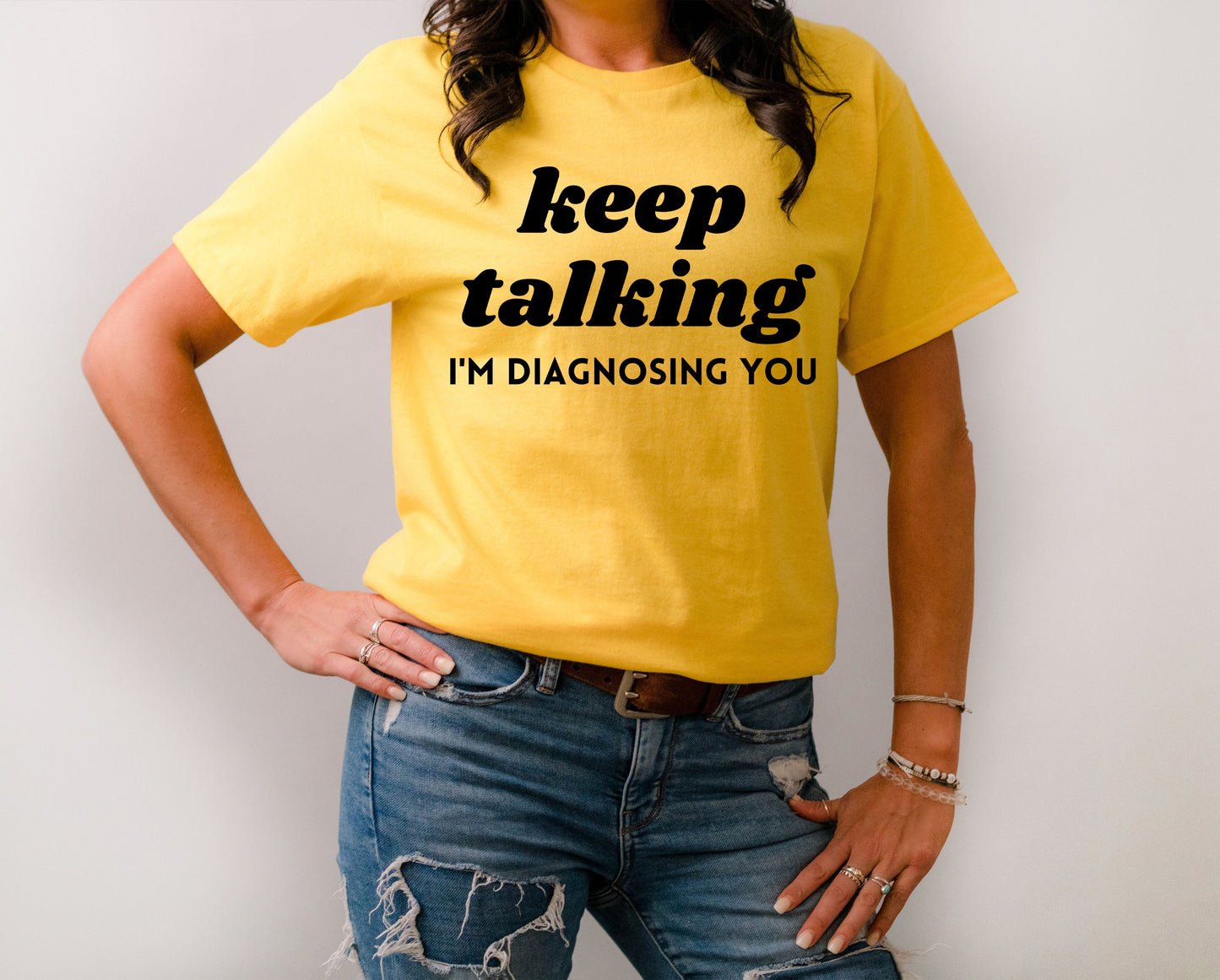 Wholesale Keep Talking Graphic Tee - White