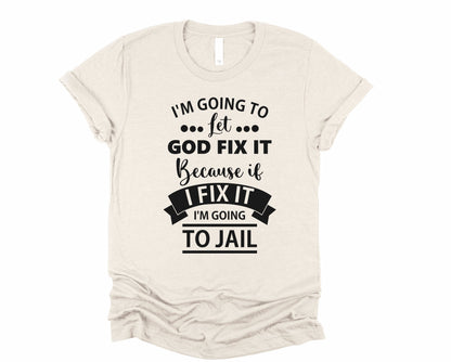 Wholesale Let God Graphic Tee - White